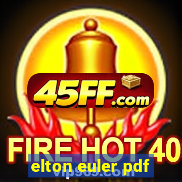 elton euler pdf